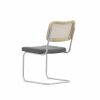 Set of 2;  Leather Dining Chair with High-Density Sponge;  Rattan Chair for Dining room;  Living room;  Bedroom;  Gray