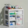 Medicine storage container, cosmetic drawer storage rack, plastic multi drawer large capacity medicine storage personal care product dispenser