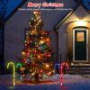 Solar Christmas Candy Cane Light IP55 Waterproof Stake Light