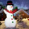 6 Feet Inflatable Christmas Snowman with LED Lights Blow Up Outdoor Yard Decoration