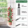 2 Packs Garden Obelisk Trellis 5.9FT Plants Tower for Climbing Plants Flower Vegetable Vine Support Rustproof Garden Plant Trellis Black(No shipments