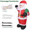 6.4ft Inflatable Christmas Giant Santa Claus Blow up Light up Santa Claus with LED Lights Gift Bag IPX4 Waterproof Christmas Outdoor Yard Lawn Holiday