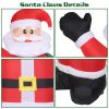 6.4ft Inflatable Christmas Giant Santa Claus Blow up Light up Santa Claus with LED Lights Gift Bag IPX4 Waterproof Christmas Outdoor Yard Lawn Holiday