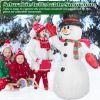 7.9FT Christmas Inflatable Giant Snowman Blow up Light up Snowman with LED Lights Hat Scarf IPX4 Waterproof Christmas Outdoor Yard Lawn Holiday Decora