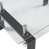 Arc Shaped Two Tiers Tempered Glass Coffee Table