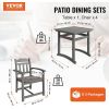 Outdoor Dining Set,Table and Chair Set,Garden Square Furniture Table Sets,Patio Conversation Set for Lawn,Deck,Backyard,Poolside