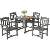 Outdoor Dining Set,Table and Chair Set,Garden Square Furniture Table Sets,Patio Conversation Set for Lawn,Deck,Backyard,Poolside