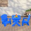 3-Piece Plastic Children's Play Table Chair Set