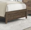 Simple Look Rustic Brown Finish 1pc California King Size Bed Panel Headboard Footboard Formal Bedroom Furniture