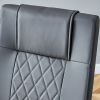 Modern dining chair with faux leather cushioned seats - dining chair with metal legs, suitable for kitchen, living room, bedroom