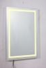 32*24 LED Lighted Bathroom Wall Mounted Mirror with High Lumen+Anti-Fog Separately Control+Dimmer Function