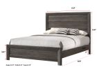 Rustic 1Pc Wooden Bedroom Furniture Queen Size Panel Bed Gray Brown Finish Contemporary Style