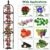 2 Packs Garden Obelisk Trellis 5.9FT Plants Tower for Climbing Plants Flower Vegetable Vine Support Rustproof Garden Plant Trellis Black(No shipments