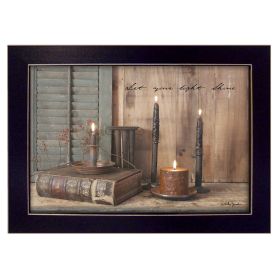 "Let your Light Shine" By Billy Jacobs, Printed Wall Art, Ready To Hang Framed Poster, Black Frame