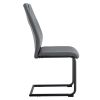 Modern dining chair with faux leather cushioned seats - dining chair with metal legs, suitable for kitchen, living room, bedroom