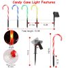 Solar Christmas Candy Cane Light IP55 Waterproof Stake Light