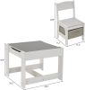 Kids Table and Chair Set with Storage,Table and Chairs for Kids 2-5, Toddler Table and Chair Set 2-4 Year Old, Toddler Activity Table