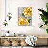 Sunflower Wall Art Bathroom Decor Flower Canvas Wall Art Sunflower Pictures Wall Decor Floral Prints Painting Framed Artwork for Bedroom Living Room H