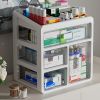 Medicine storage container, cosmetic drawer storage rack, plastic multi drawer large capacity medicine storage personal care product dispenser