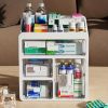 Medicine storage container, cosmetic drawer storage rack, plastic multi drawer large capacity medicine storage personal care product dispenser