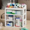 Medicine storage container, cosmetic drawer storage rack, plastic multi drawer large capacity medicine storage personal care product dispenser