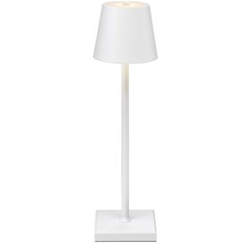 Dimmable LED Battery Table Lamp, USB LED Light for Bedside Tables (Color: White)