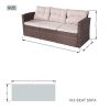 Direct Wicker Outdoor Patio Conversation Set with Storage Box with Cushion