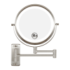 8 Inch Wall-Mounted Makeup Mirror, Double Sided 1x/10x Magnifying Makeup Mirror, 3 Colour Lights Touch Screen Dimmable Bathroom Mirror