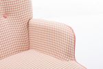 35.5 inch Rocking Chair, Soft Houndstooth Fabric Leather Fabric Rocking Chair for Nursery