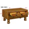 Rectangle Living Room Coffee Table Set, 3-Piece Solid Wood Living Room Table Set, 1 Coffee Table and 2 End Table