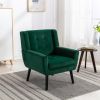 Modern Soft Velvet Material Ergonomics Accent Chair Living Room Chair Bedroom Chair Home Chair With Black Legs For Indoor Home