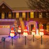 Christmas Pathway Lights Outdoor, 5PCS Snowman Solar Christmas Decorations Light