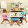 Kids Activity Table and Chair Set Play Furniture with Storage