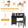 Kids Wooden Writing Furniture Set with Drawer and Storage Cabinet