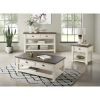 Tea and Coffee Tables for Living Room Chairs Cream White With Brown Top Coffee Table Solid Wood Center Table Salon End of Tables