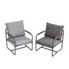 4-Piece Outdoor Patio Furniture Sets, Patio Conversation Set with Removable Seating Cushion, Courtyard Patio Set for Home, Yard, Poolside