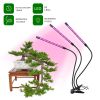 Top LED Grow Light,6000K Full Spectrum Clip Plant Growing Lamp with White Red LEDs for Indoor Plants,5-Level Dimmable,Auto On Off Timing 4 8 12Hrs