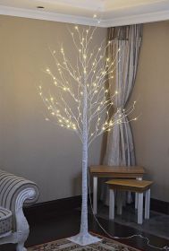 4/6/8 feet Birch Tree,Warm White, for Home,Festival, Party, and Christmas Decoration, Indoor and Outdoor Use home decor (Color: 8FT)