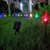 1 Pack 12 In 1 C9 Pointed Bubble Color Lawn Lights, Solar Christmas Decorative Lights, Outdoor Holiday Decorative, Ground Plug-in Lights