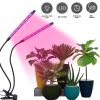 Top LED Grow Light,6000K Full Spectrum Clip Plant Growing Lamp with White Red LEDs for Indoor Plants,5-Level Dimmable,Auto On Off Timing 4 8 12Hrs