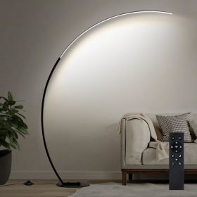 US Dimmable LED Floor Lamp with 3 Color Temperatures, Ultra Bright 2000LM Arc Floor Lamps for Living Room,Modern Tall Lamp with (Lampshade Color: Matte Black-67 inche)