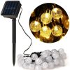 8 Modes Solar String Lights Outdoor LED Crystal Globe Light Waterproof Fairy Lights Garlands For Christmas Party Outdoor Decor