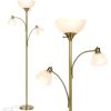 Sky Dome Double LED Floor lamp, Super Bright Floor Lamp with 2 Reading Lamps - Dimmable Tall Standing Lamp