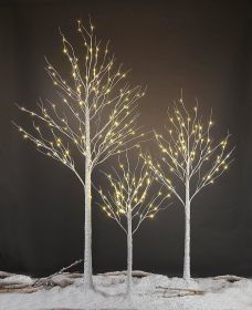 4/6/8 feet Birch Tree,Warm White, for Home,Festival, Party, and Christmas Decoration, Indoor and Outdoor Use home decor (Color: 4 6 8FT)