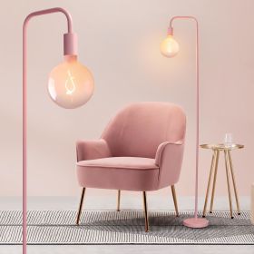 Floor Lamp for Living Room-Standing Lamp with Modern LED Bulb, Clear Glass 6", Warm Ambiant Lighting Decorative Tall Floor Lamp (Lampshade Color: Pink 2700K)