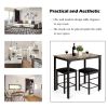 3 Pieces Dining Table Set with Faux Marble Tabletop and 2 Chairs Ideal for Small Space