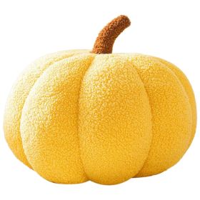 Halloween Pumpkin Throw Pillow Cute Plush and Decorative Ball Pillow (Color: yellow, size: 20cm)