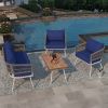 4-Piece Patio Furniture Set, Outdoor Furniture with Acacia Wood Table