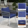 4-Piece Patio Furniture Set, Outdoor Furniture with Acacia Wood Table