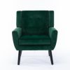 Modern Soft Velvet Material Ergonomics Accent Chair Living Room Chair Bedroom Chair Home Chair With Black Legs For Indoor Home